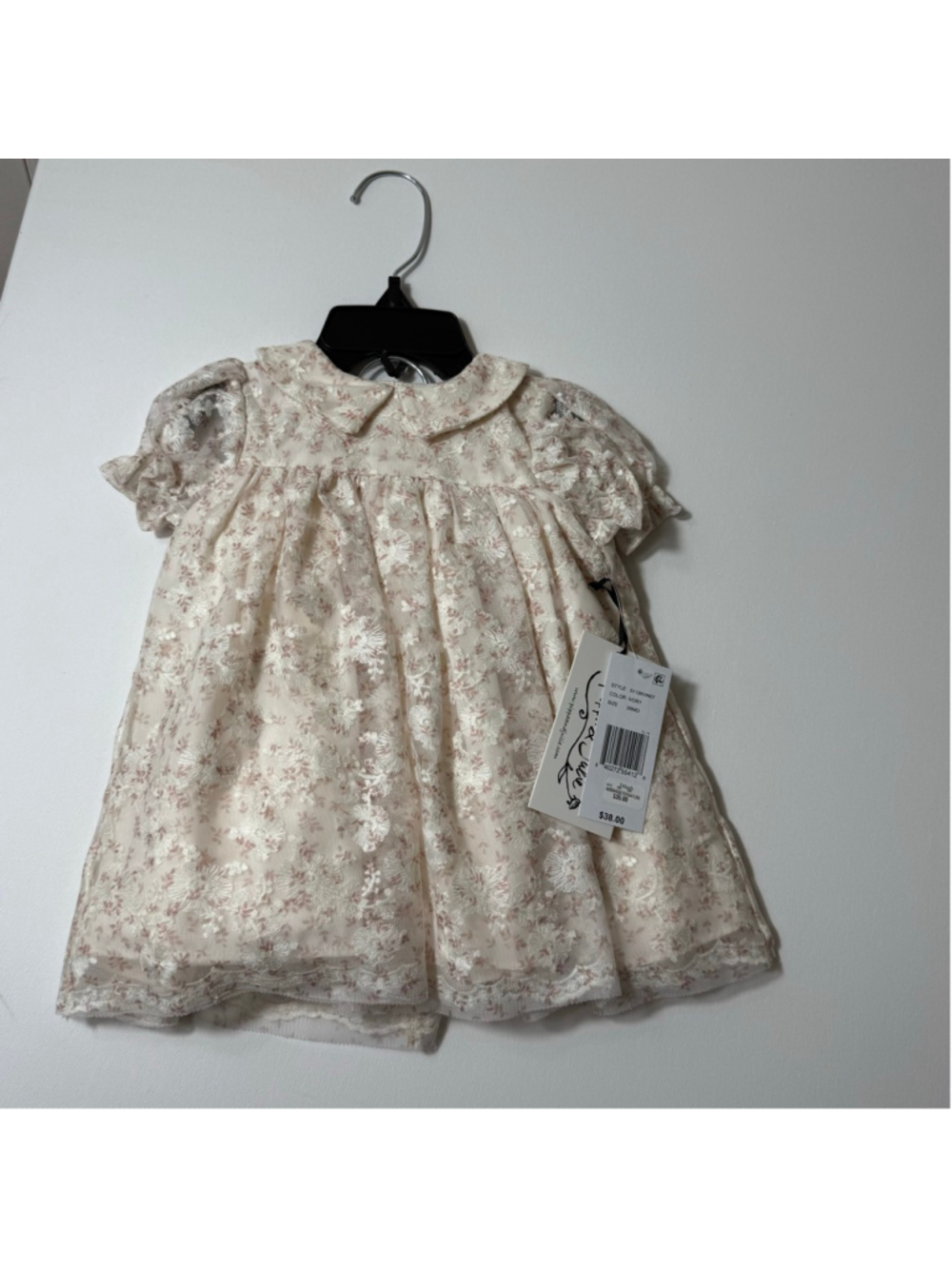 Girls Pippa & Julie Formal Dress 3-6 Months Ivory Pink